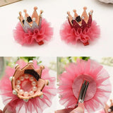 Kids Crown Princess Headwear Baby Head Flower Girl Hair Clip