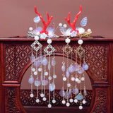 Antique Dragon Shaped Tassel Hair Clip for Women
