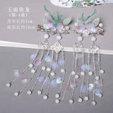 Antique Dragon Shaped Tassel Hair Clip for Women