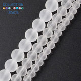 Matte Crystal Quartz Amazonite Howlite Turquoise Round Beads