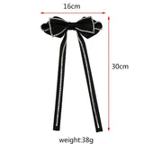 Rhinestone Tassel Hair Clips Bow Wedding Hair Pins