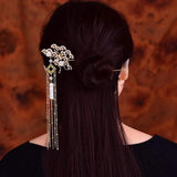 Chinese Traditional Flower Pearl Tassel Hair Clasp Hair Sticks