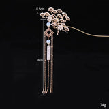 Chinese Traditional Flower Pearl Tassel Hair Clasp Hair Sticks