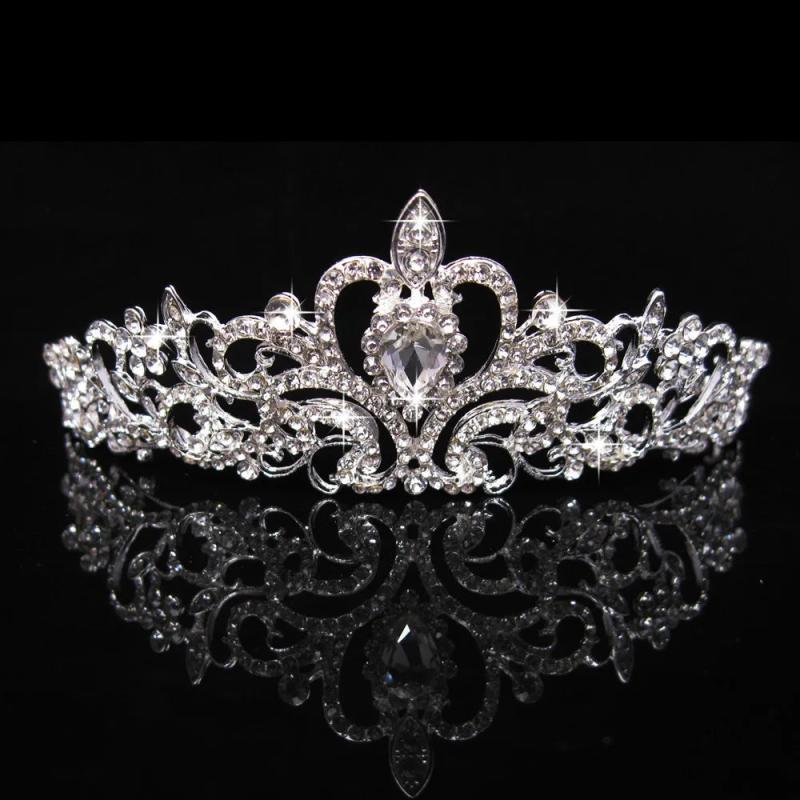 Crystal Bridal Princess Crown Headband Tiara for Wedding