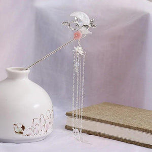 Vintage Chinese Wedding Hair Sticks with Tassel Pearl Beads