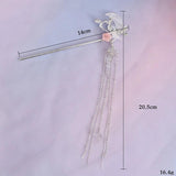 Vintage Chinese Wedding Hair Sticks with Tassel Pearl Beads