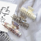 Retro Leopard Print Hair Clip Claw Acetic Acid Shark Clip