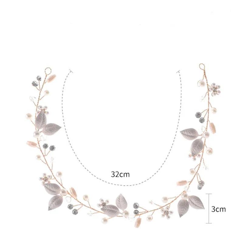 Crystal Rhinestone Flower Leaf Bridal Hairband Wedding Headband