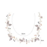Crystal Rhinestone Flower Leaf Bridal Hairband Wedding Headband