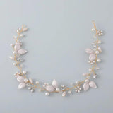 Crystal Rhinestone Flower Leaf Bridal Hairband Wedding Headband