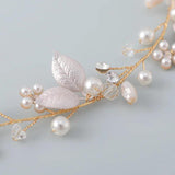 Crystal Rhinestone Flower Leaf Bridal Hairband Wedding Headband