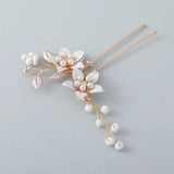 Crystal Rhinestone Flower Leaf Bridal Hairband Wedding Headband