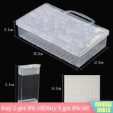 Plastic Storage Box for Diamond Painting with Bottles Holder Jewelry Case