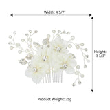 Ivory Gauze Wedding Hair Combs Head Flower Crystal Bridal Hair Ornaments