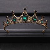 Baroque Rhinestone Crystal Crown Bridal Tiara