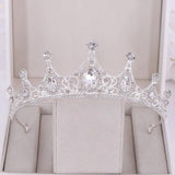 Baroque Rhinestone Crystal Crown Bridal Tiara