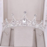 Baroque Rhinestone Crystal Crown Bridal Tiara