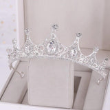Baroque Rhinestone Crystal Crown Bridal Tiara