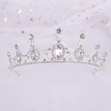 Baroque Rhinestone Crystal Crown Bridal Tiara