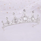 Baroque Rhinestone Crystal Crown Bridal Tiara