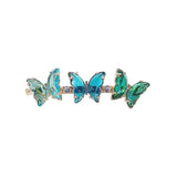 Crystal Butterfly Spring Clip Girl Fairy Beauty Back Head Top Clip Hair Accessor