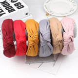 Solid Knot Hair Hoop For Women Cotton Fabric Cross Hair Accessories