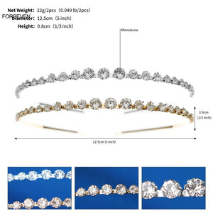 Rhinestone Headband Tiara Crystal Hair Hoop for Women Bride Wedding