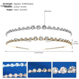 Rhinestone Headband Tiara Crystal Hair Hoop for Women Bride Wedding