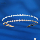 Rhinestone Headband Tiara Crystal Hair Hoop for Women Bride Wedding