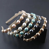 Small Rhinestone Pearls Hair Band, Street Shot Hair Accessory