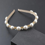 Small Rhinestone Pearls Hair Band, Street Shot Hair Accessory