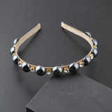 Small Rhinestone Pearls Hair Band, Street Shot Hair Accessory