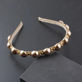 Small Rhinestone Pearls Hair Band, Street Shot Hair Accessory