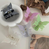 Hollow Butterfly Acetate Hairpin Double Horsetail Clip