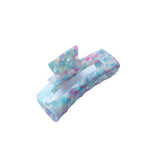 Floral Acrylic Hair Claw Clip Hollow Square Design Large Shark Clip