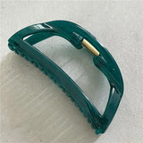 French Hollow Crescent Jelly Texture Acrylic Hair Clip Claw