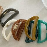 French Hollow Crescent Jelly Texture Acrylic Hair Clip Claw