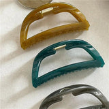 French Hollow Crescent Jelly Texture Acrylic Hair Clip Claw
