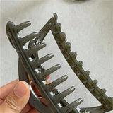 French Hollow Crescent Jelly Texture Acrylic Hair Clip Claw