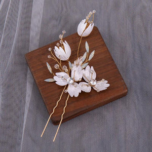 Crystal Floral Hairpin Wedding Hair Accessories