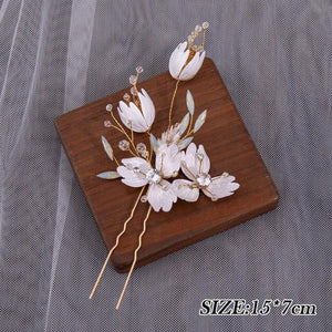 Crystal Floral Hairpin Wedding Hair Accessories