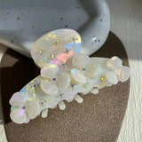 Vintage Flower Rhinestone Hair Claw Clip for Women