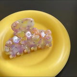 Vintage Flower Rhinestone Hair Claw Clip for Women