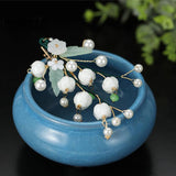 Lily of the Valley Flower Hairpins for Bride