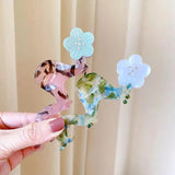 Arrival Creative Wave Rhinestone Flower Hair Claw Clip