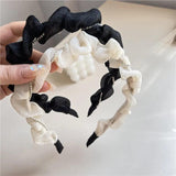 French Fancy Pearl Hairband Rhinestones Headband for Girls