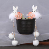 2pcs Rabbit Hair Clips Chinese Hanfu Hair Accessories