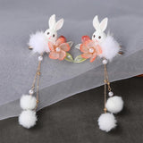 2pcs Rabbit Hair Clips Chinese Hanfu Hair Accessories