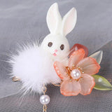 2pcs Rabbit Hair Clips Chinese Hanfu Hair Accessories