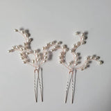 Opal Crystal Bridal Hair Pin Set